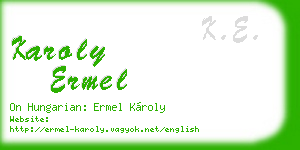 karoly ermel business card